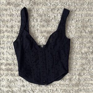 Black Bustier Bodysuit Top
